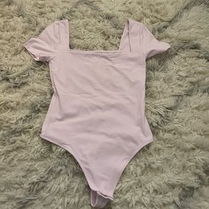 Pink Aritiza Square Neck Bodysuit